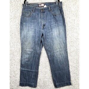 Old Navy Blue Jeans Men 36x32 Straight Fit Denim Pants Medium Wash Classic
